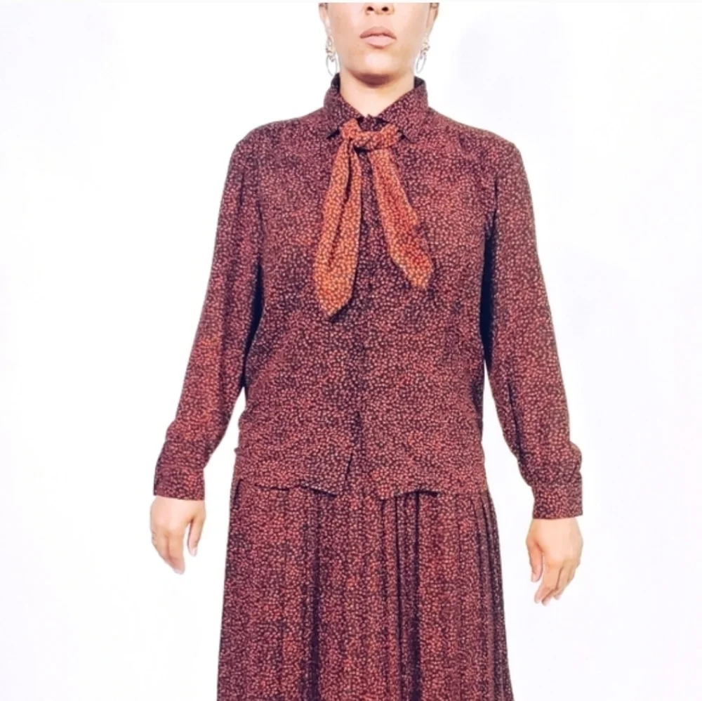 Vintage Pleated Skirt Set
